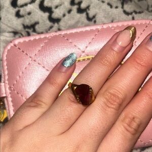 18k Gold Plated Amethyst stone ring